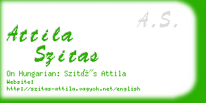 attila szitas business card